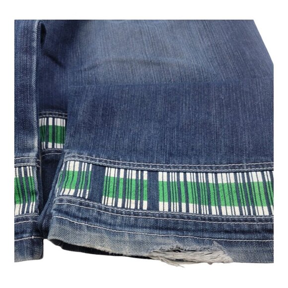 Vtg Marithe Francois Girbaud Jean Men 34 Blue Y2K Embroidered Baggy Hot Boy Taxi - Picture 4 of 13